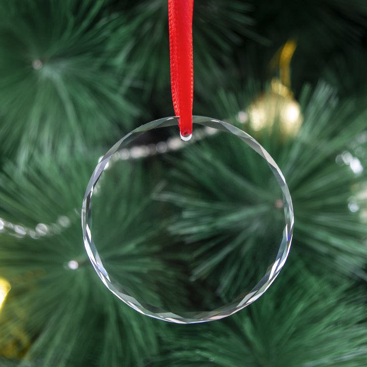 Crystal Glass Ornament Blanks — Circle & Heart