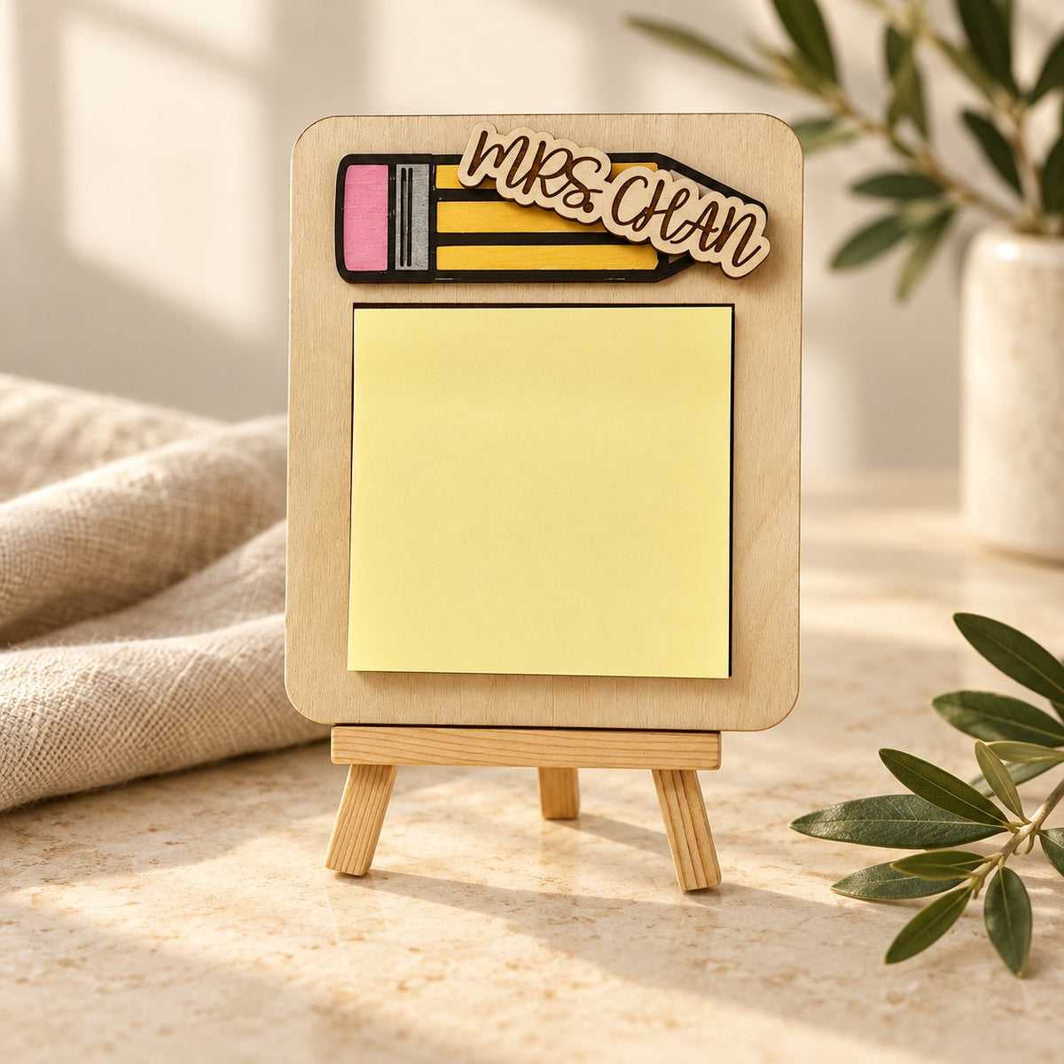 Personalized Teacher Sticky Note Holder