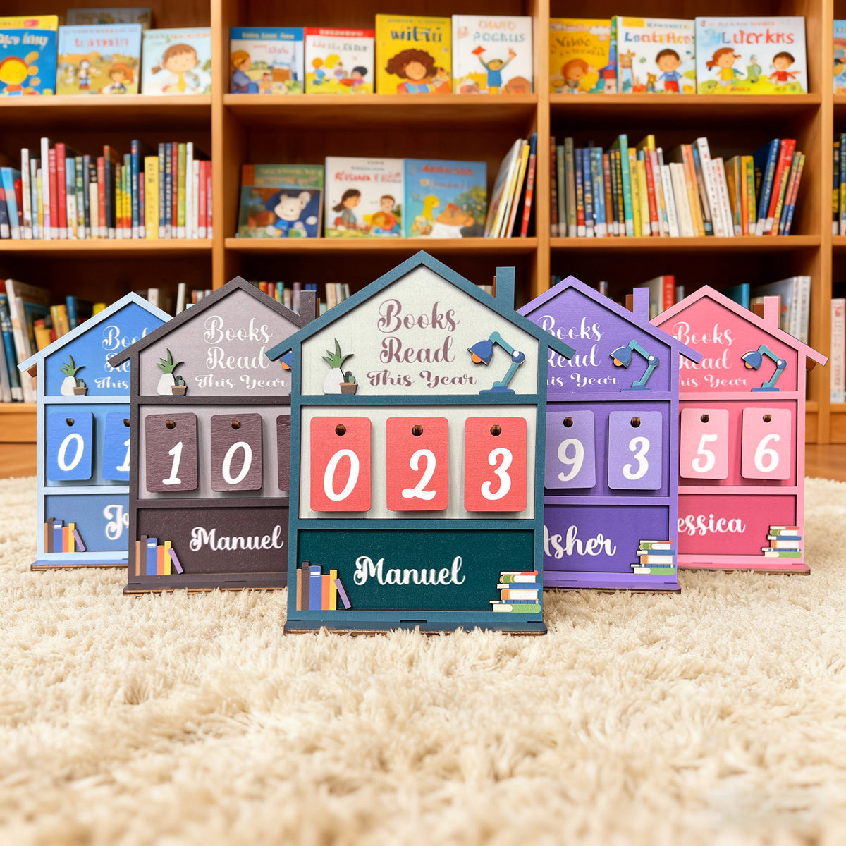Personalized Books Read This Year Counter — House-Top