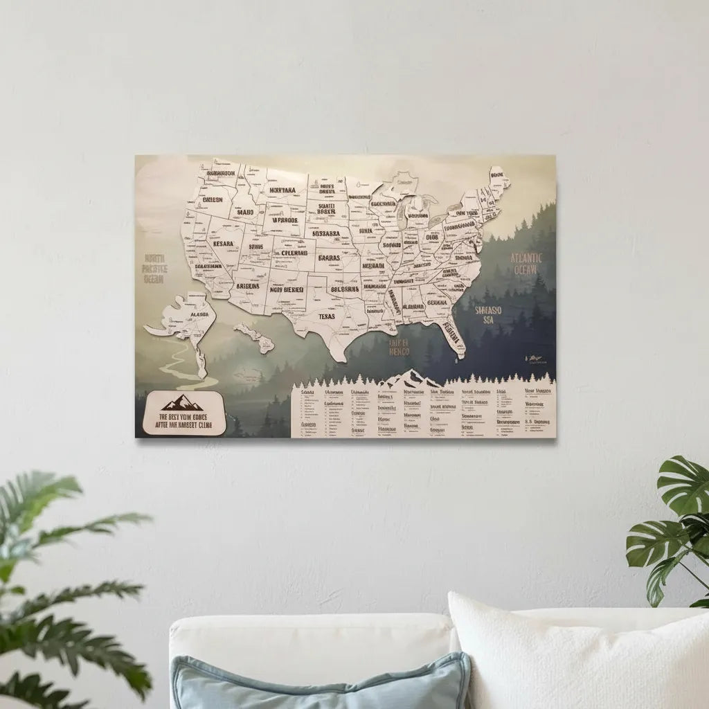 Custom National Parks Journey Map - Mountain Vista Base