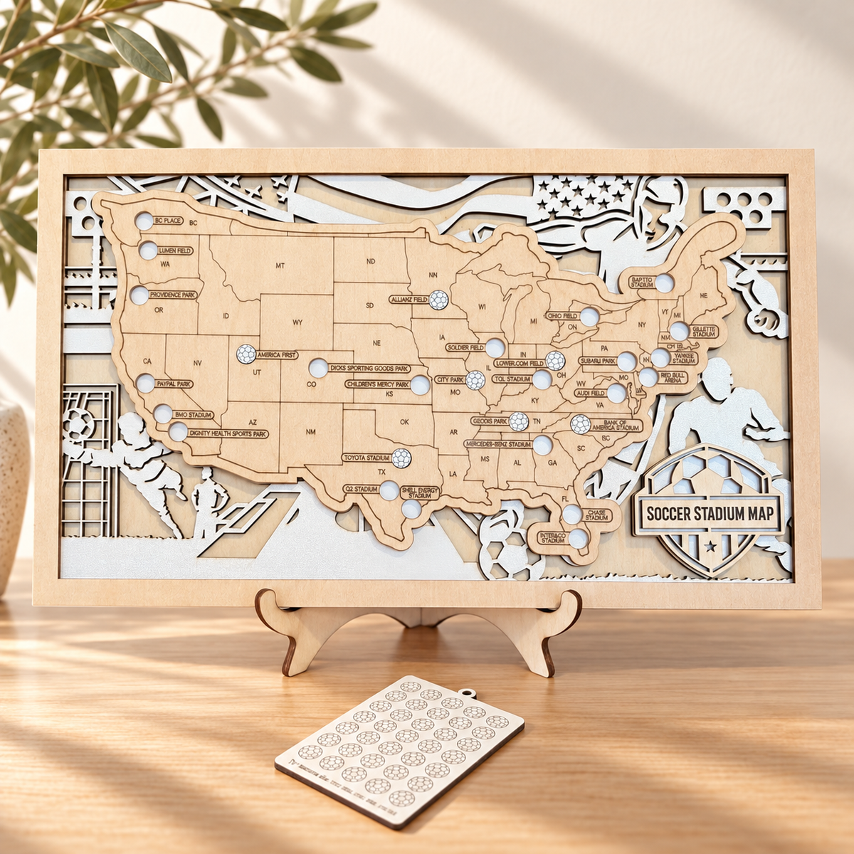 Personalized Soccer Stadium Map with Stand - MLS Bucket List