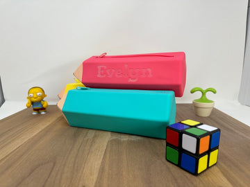 Personalized Silicone Jelly Pencil Pouch | Custom Name Zipper Pencil Case | Back to School | Student Gift