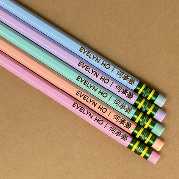 Personalized Engraved Pastel Pencils, Premium Ticonderoga #2, Custom Name Stationary, Teacher Gift, Back to School, Teacher Appreciation