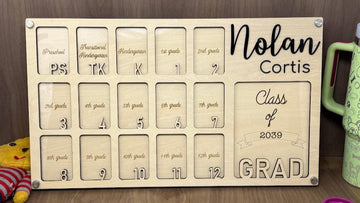 Personalized PreK to Graduation School Picture Frame | Custom Name School Photo Frame | School Picture frame | School Years Photo Frame