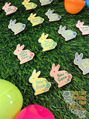 Easter Basket Egg Tokens Set of 30 | Wooden Reward Coins | Easter Basket Stuffers | Egg Hunt Prizes and Rewards for Children |Egg Hunt Prize