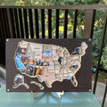 Craftpilot.co 50 States Wood & Acrylic Photo Map Black