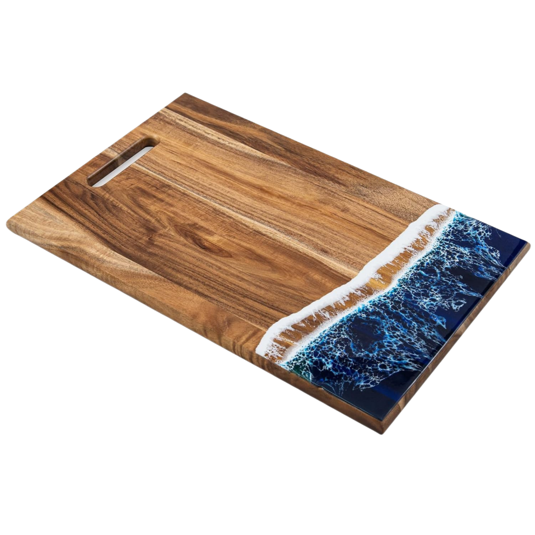 Ocean Wave Cheese Board Blank — 11″ × 7″