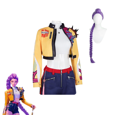 Craftpilot K-Pop Huntrix Rumi Cosplay  Costume Outfit & Wig Set
