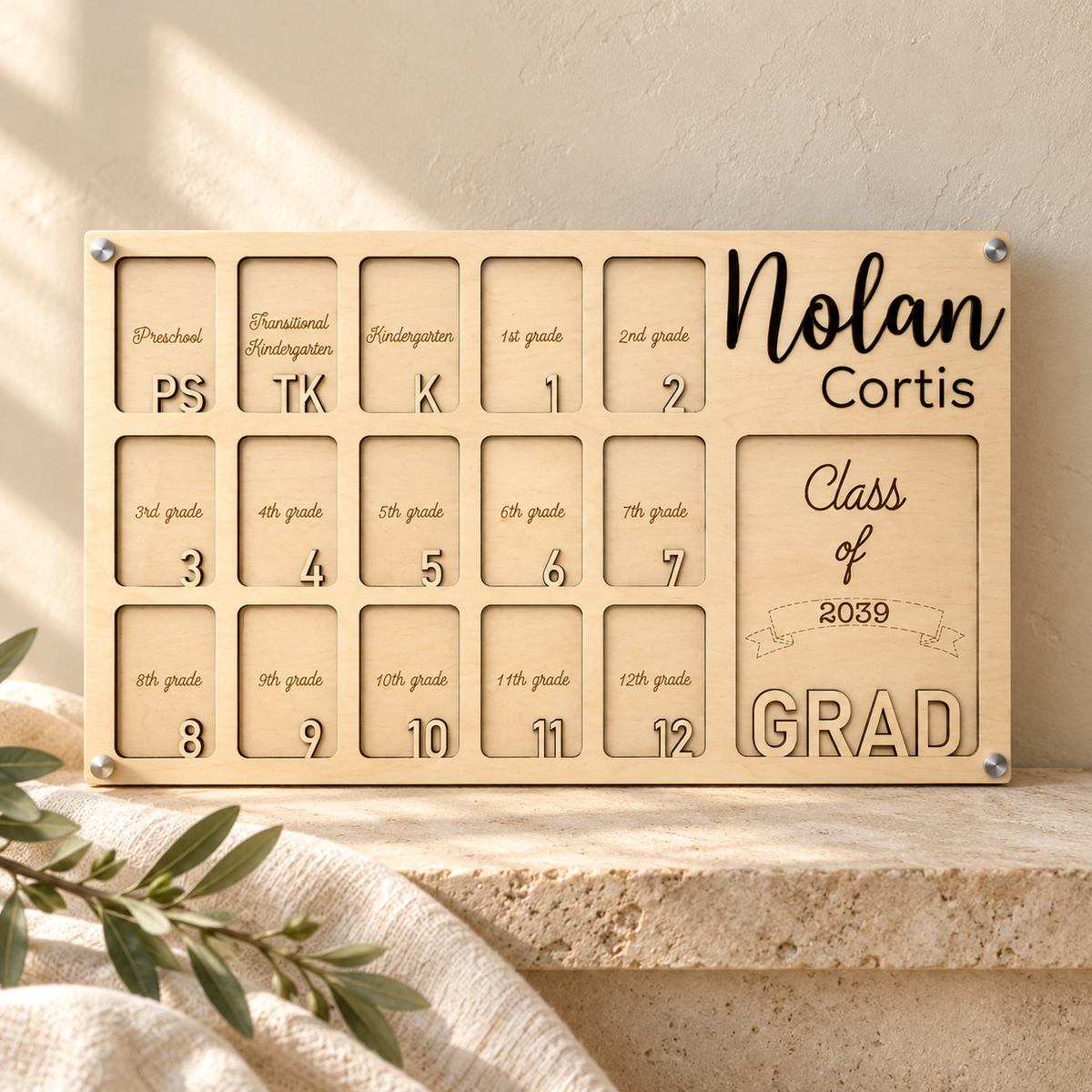 Personalized School Photo Frame — Pre-K to Graduation
