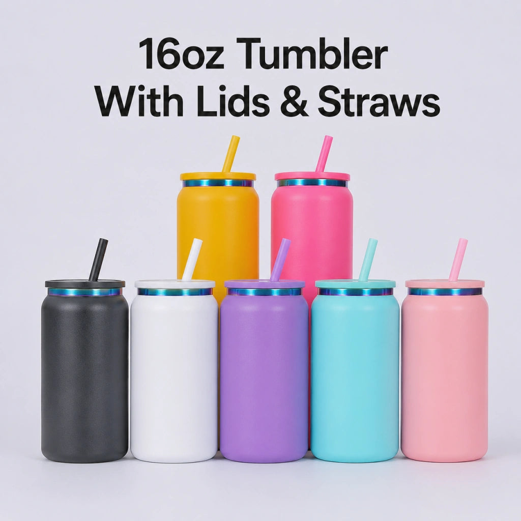 16oz Stainless Steel Can Tumbler