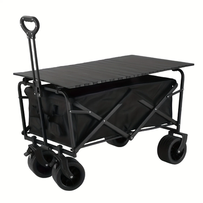 Craftpilot Collapsible Wagon Cart with Table - All-Terrain Wheels