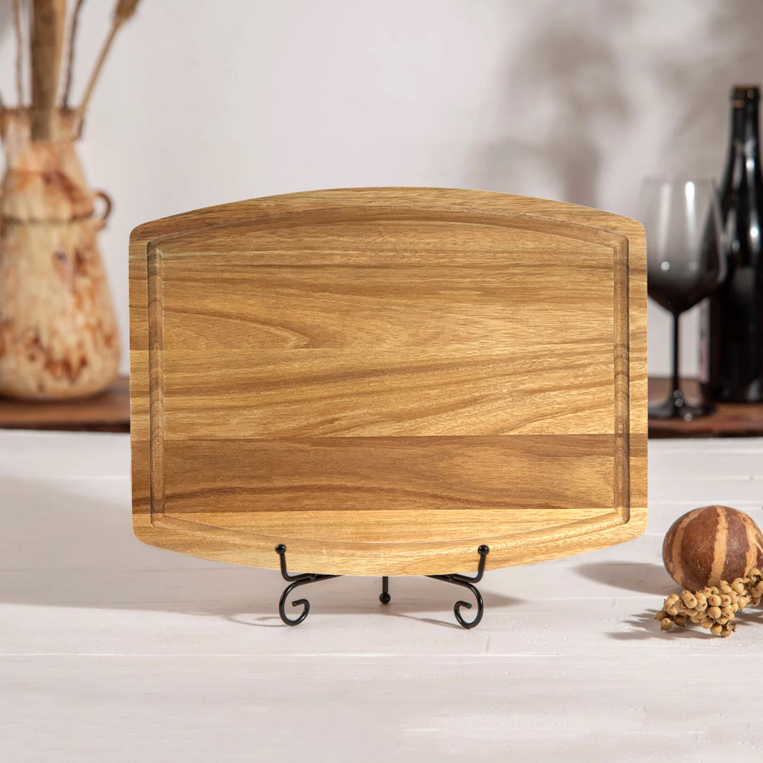 Bamboo Wood Cutting Board, Cheese Board, 13" x 7.8"