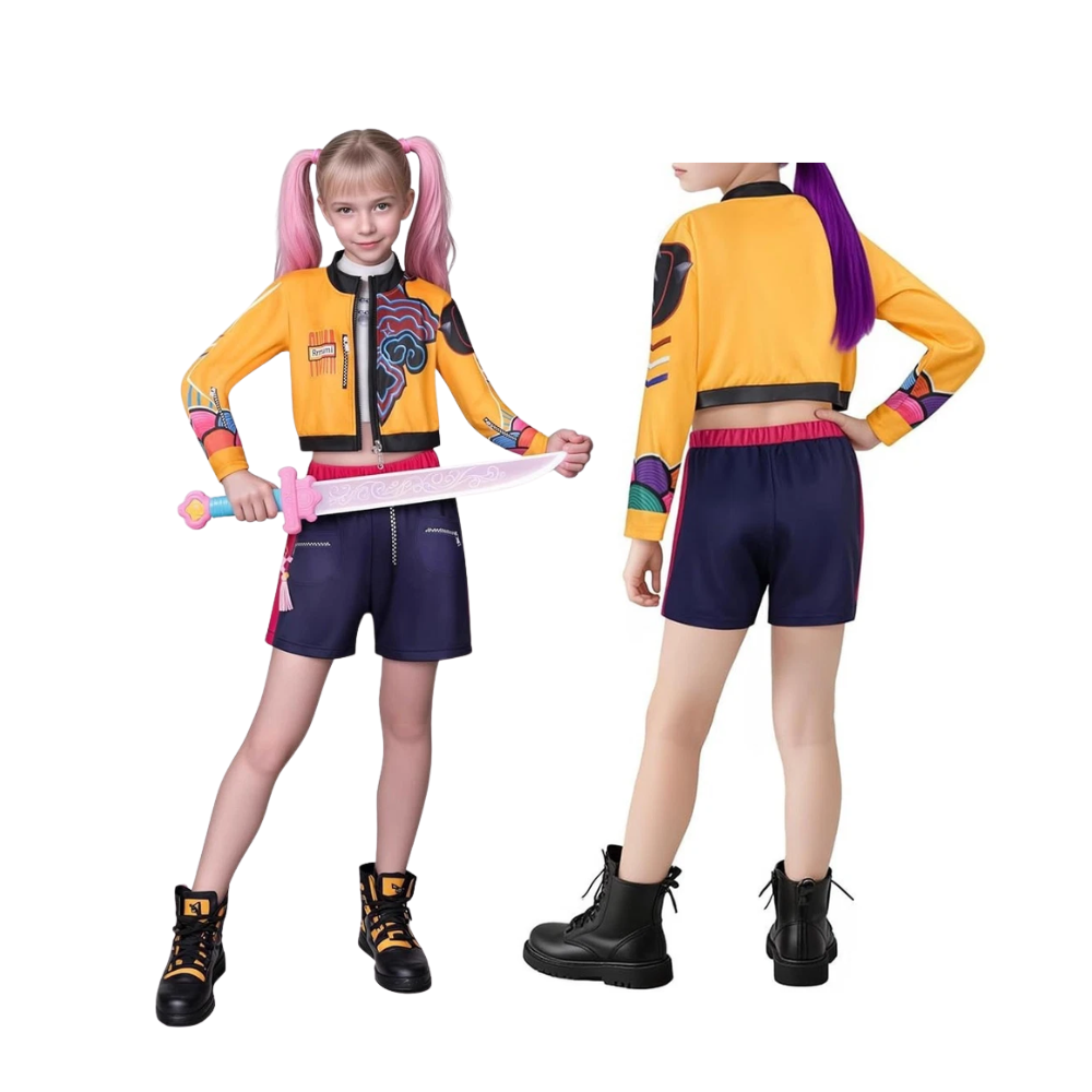 K-Pop Huntrix Kids Cosplay Costume Set - 3 Characters (No Wig)