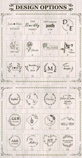 Numbered engraving design options 1–24 for this board.