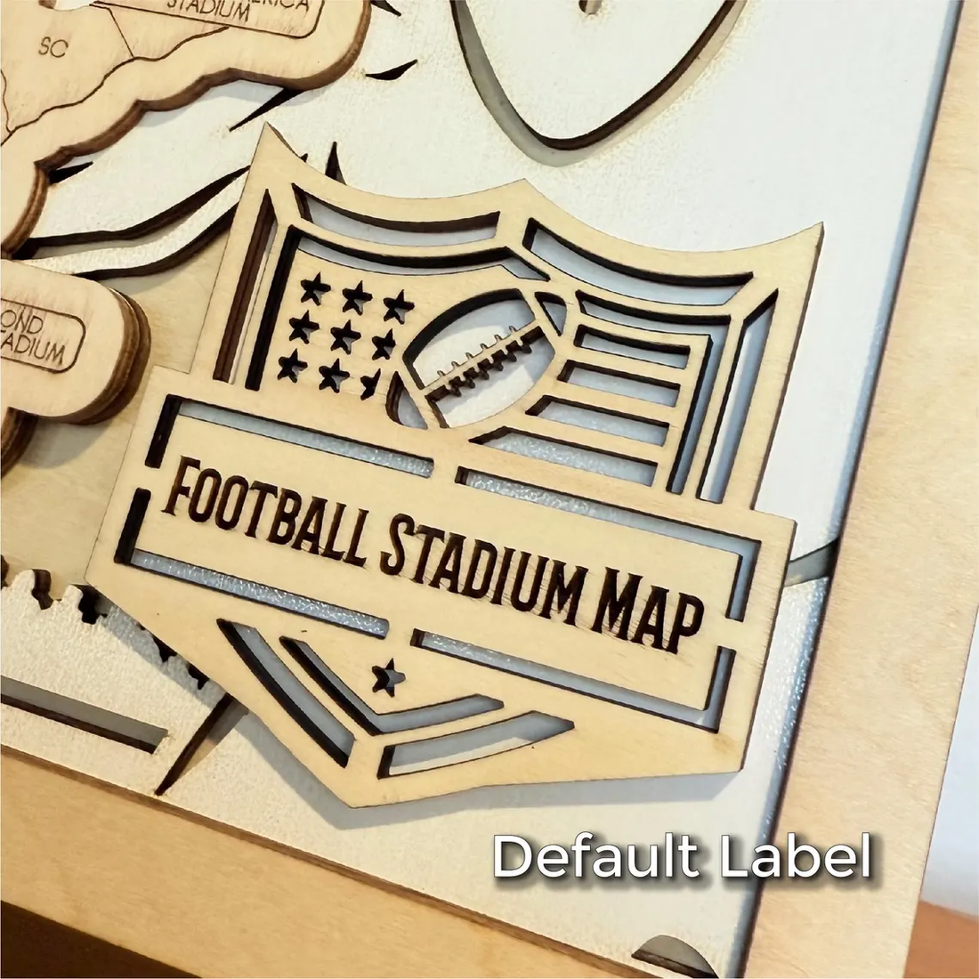 Personalized Football Stadium Map with Stand - NFL Bucket List