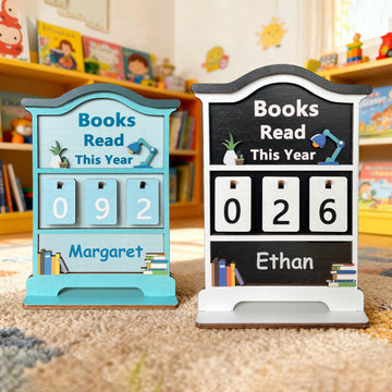 Custom Name Books Read Counter Sign - TrackB
