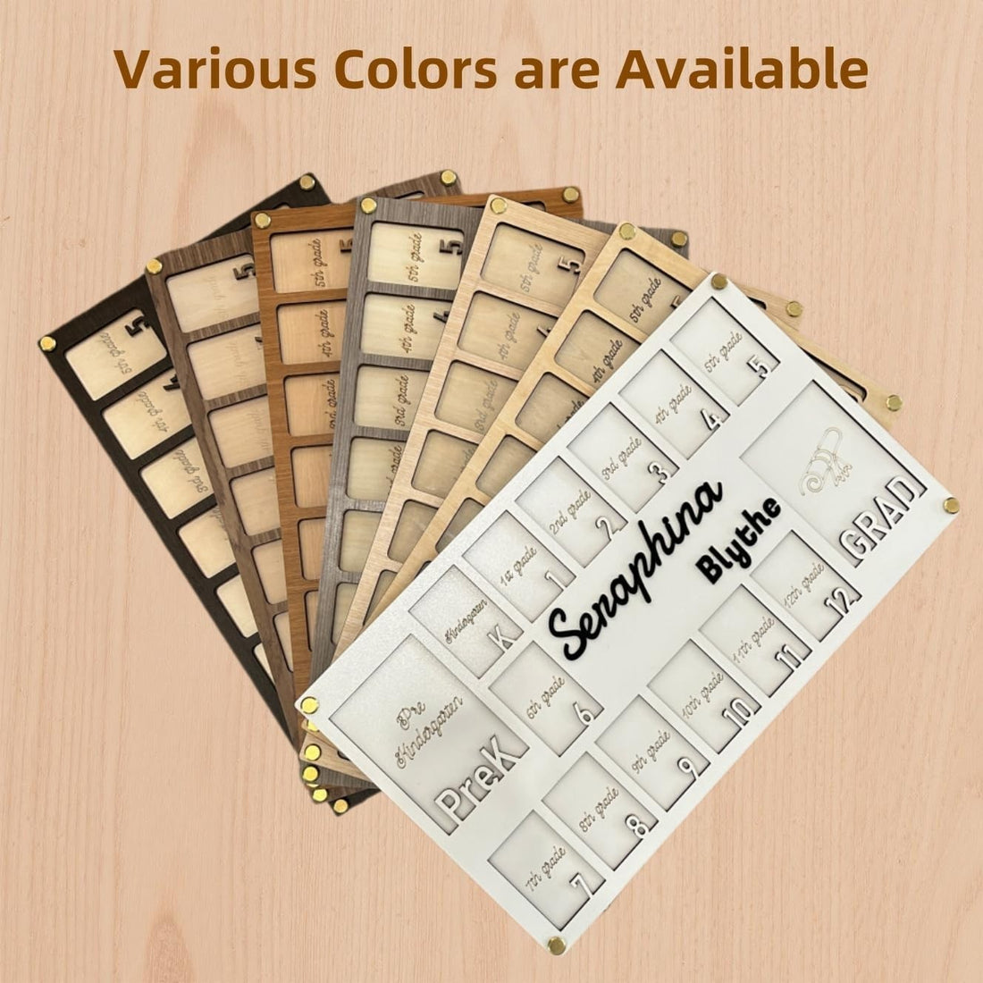 Personalized Newborn to Graduation Picture Frame with Stand