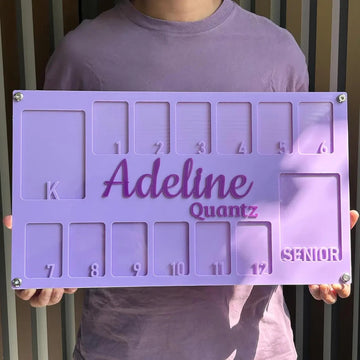 K-12 School Years Acrylic Memory Frame - Pastel Photo Frame