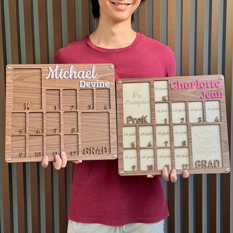 Personalized PreK to Graduation School Picture Frame