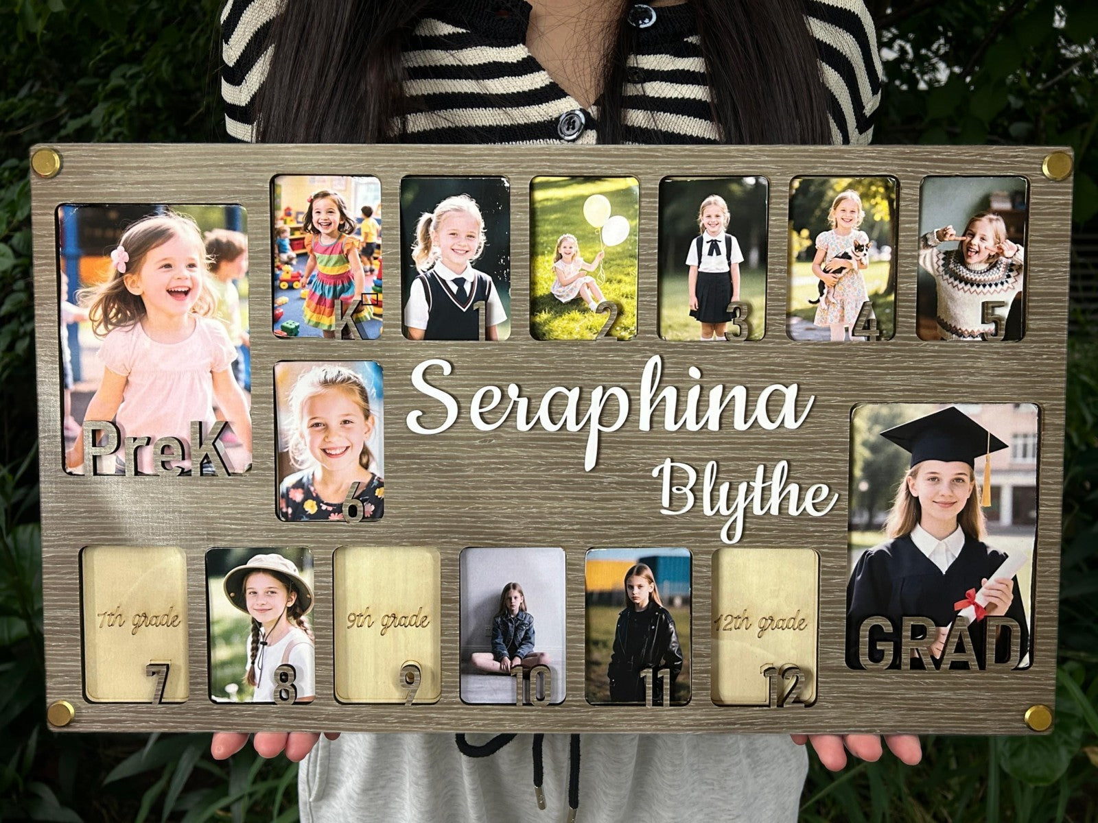 Pre K to Graduation Wooden School Picture Frame