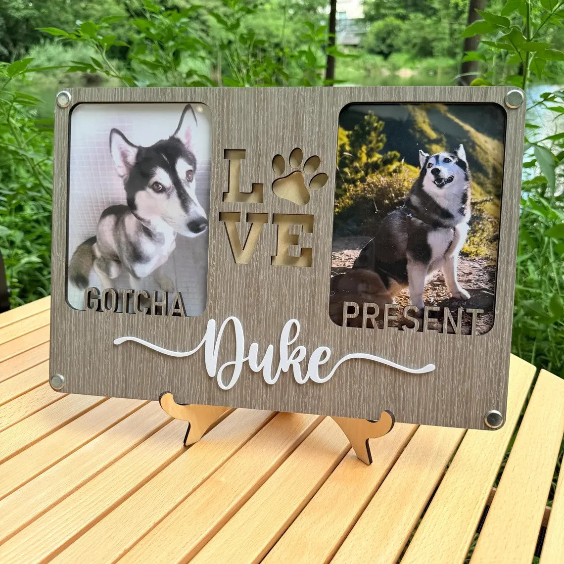 Personalized Pet Picture Frame with Stand