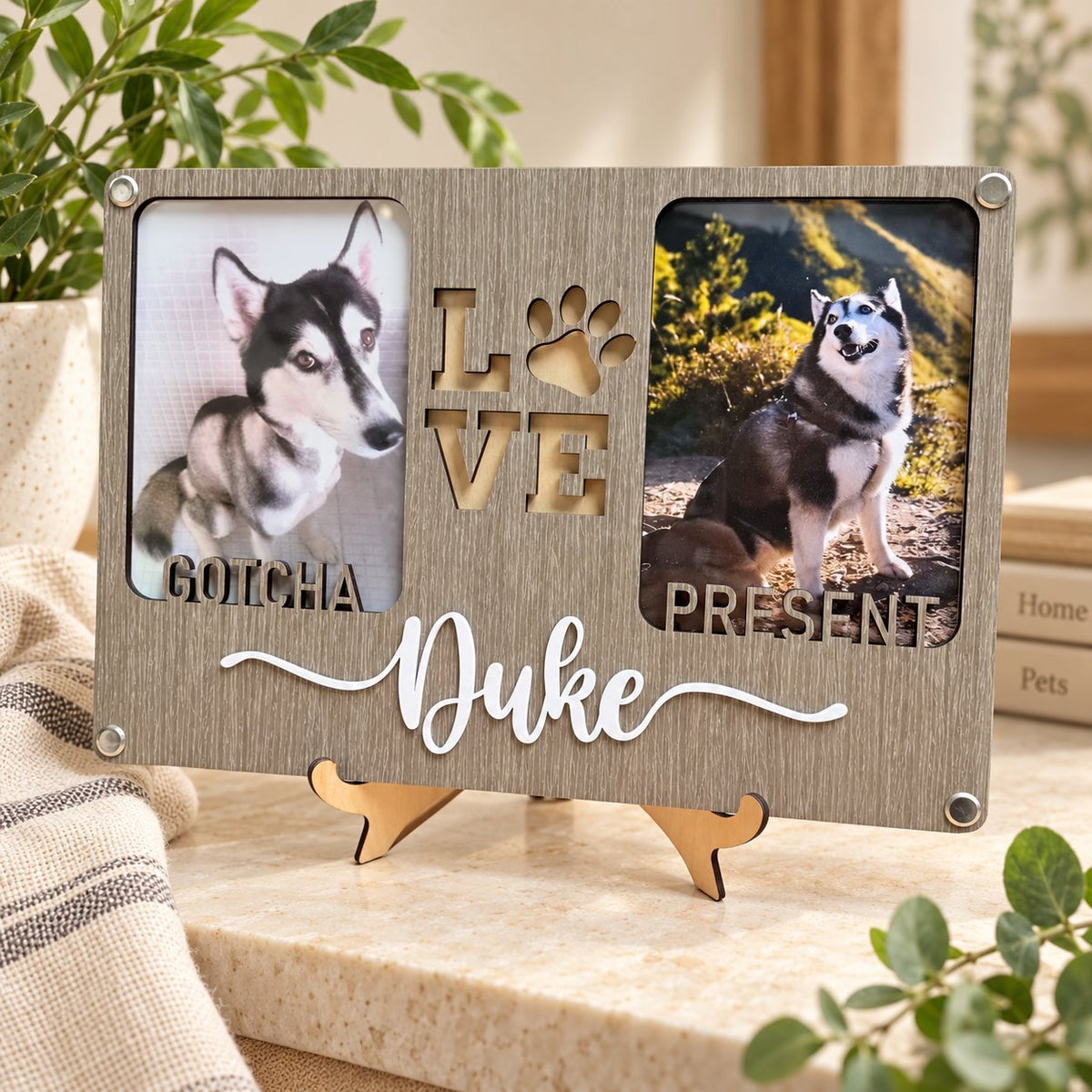 Personalized Pet Photo Frame with Stand