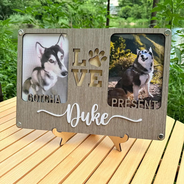 Personalized Pet Picture Frame with Stand