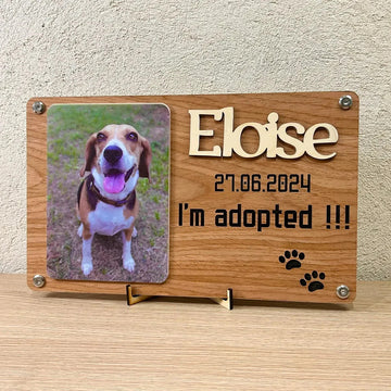 Personalized Puppy Photo Frame Gotcha Day Decor