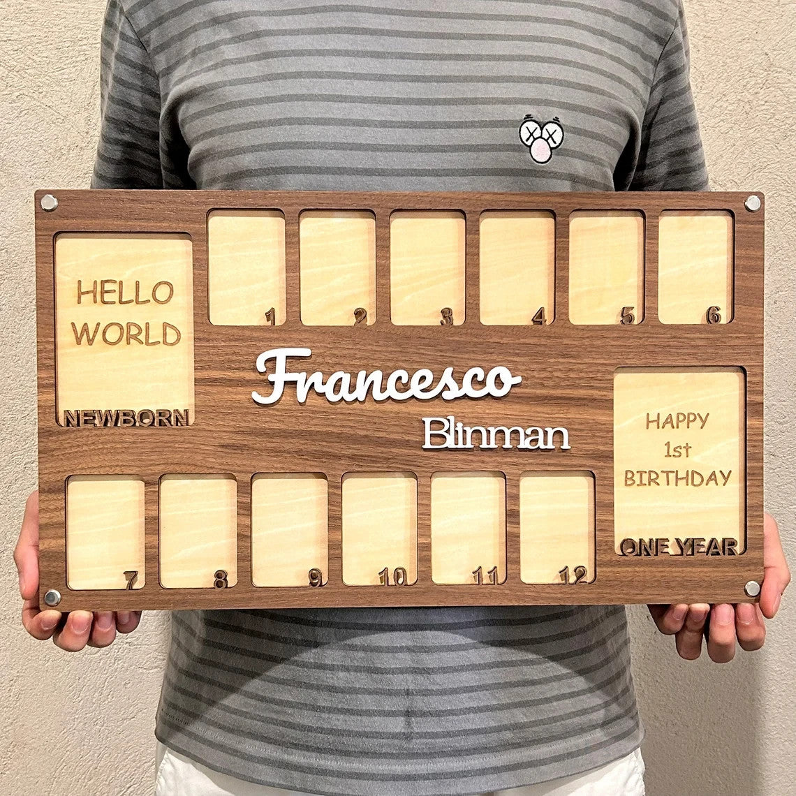 Personalized Newborn First Year Memory Photo Frame