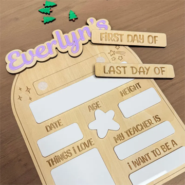 Craftpilot Custom First and Last Day School Sign for Kids