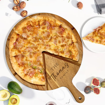 Craftpilot Personalized Wood Pizza Serving Board 13"