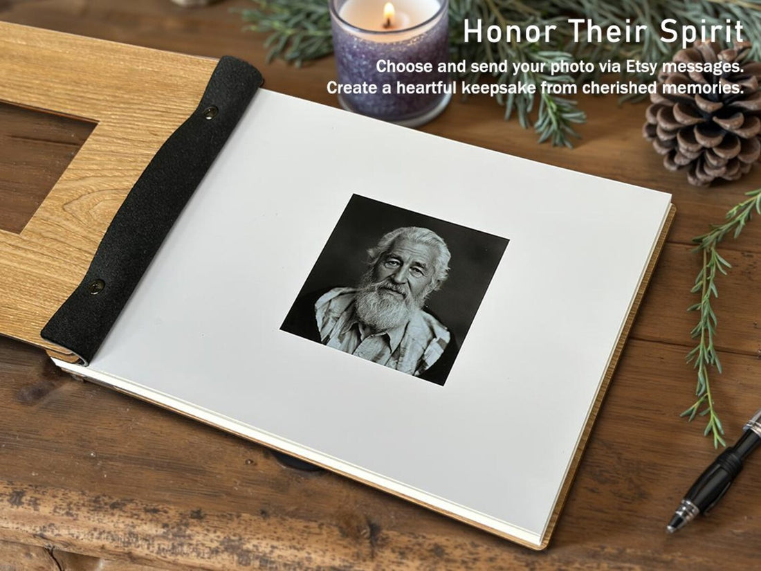 Craftpilot Memorial Guest Book with Photo Cover