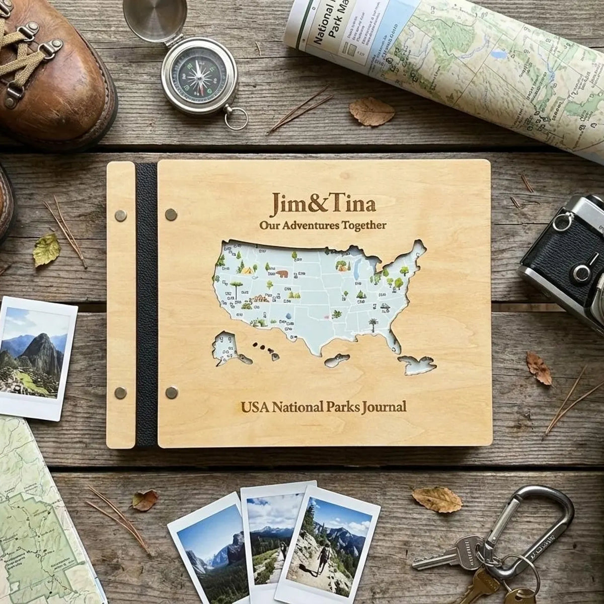 National Park Adventure Book with Checklist Map