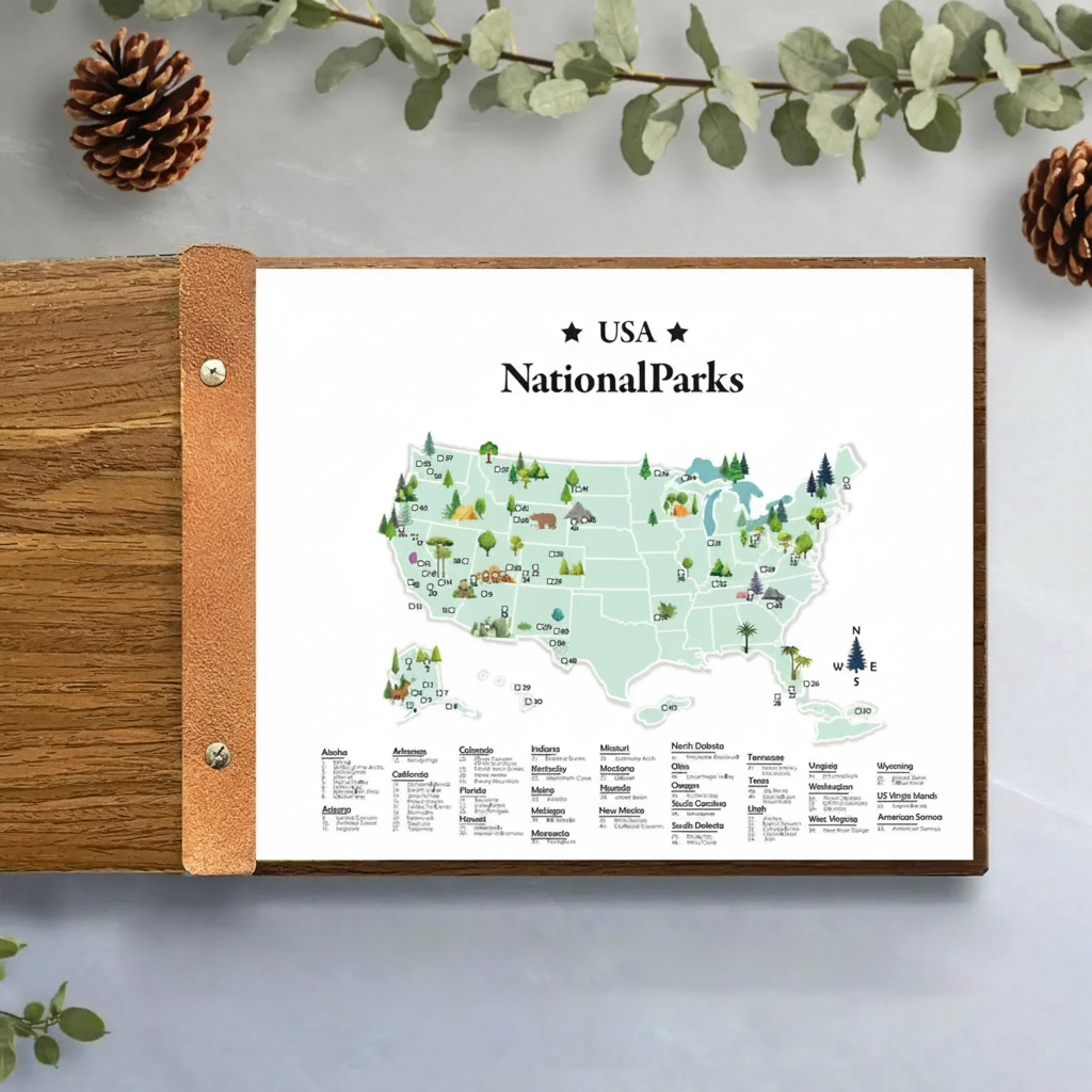 Craftpilot National Park Adventure Book with Checklist Map