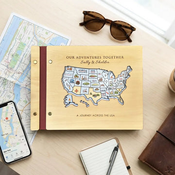 US 50 States Travel Journal Book