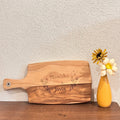Personalized Charcuterie Board with Handle, Cheese Board for Couples Handle on Left