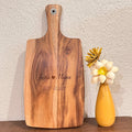 Personalized Charcuterie Board with Handle, Cheese Board for Couples Handle on Top