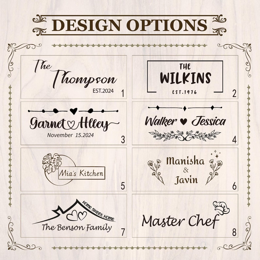 Personalized End Grain Acacia Butcher Block Cutting Board