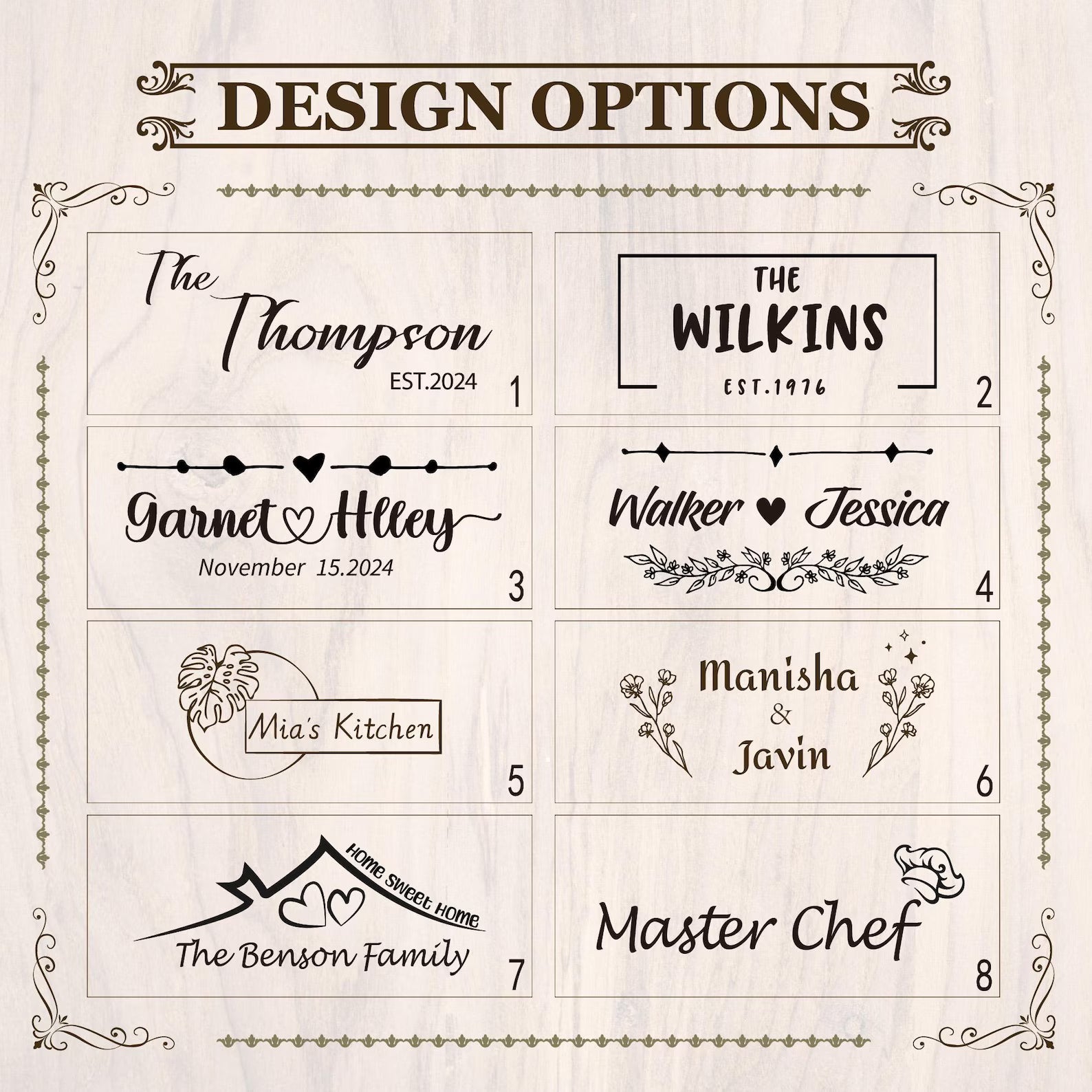 Personalized End Grain Acacia Butcher Block Cutting Board