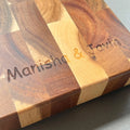 Personalized End Grain Acacia Butcher Block Cutting Board