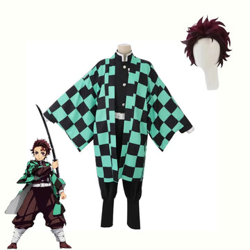 Demon Slayer Tanjirou Cosplay + Wig Set