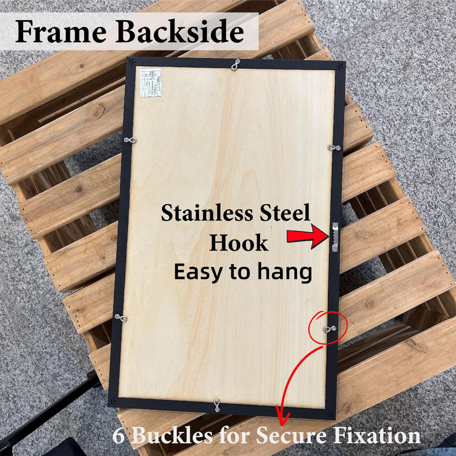 Craftpilot Wood Frame for M/L Size Travel Map