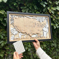 Craftpilot 3D Wooden MLB Stadium Map with Frame - M Size 18