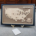 Craftpilot.co Personalized MLB Stadium Map - Baseball Fan Gift Black Frame