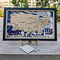 Craftpilot.co 3D Wooden Football Stadium Travel Map with Frame - M Size 18