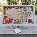Craftpilot.co Personalized Football Stadium Map with Stand - NFL Bucket List Team Name & Logo