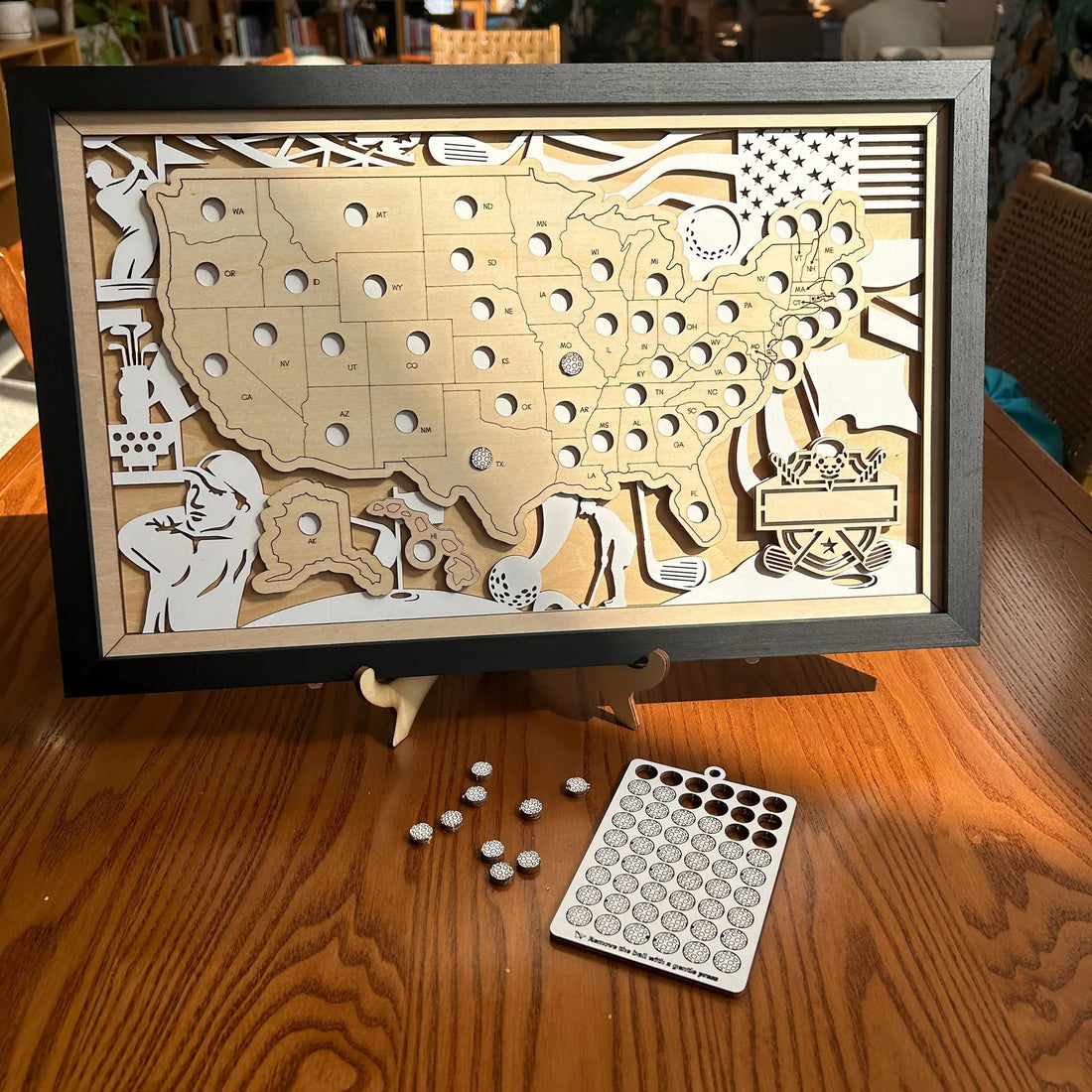 Custom Golf Course Map with Push Pins