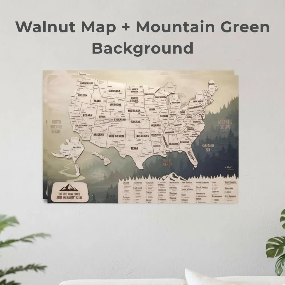 Custom National Parks Journey Map - Wood Wall Decor