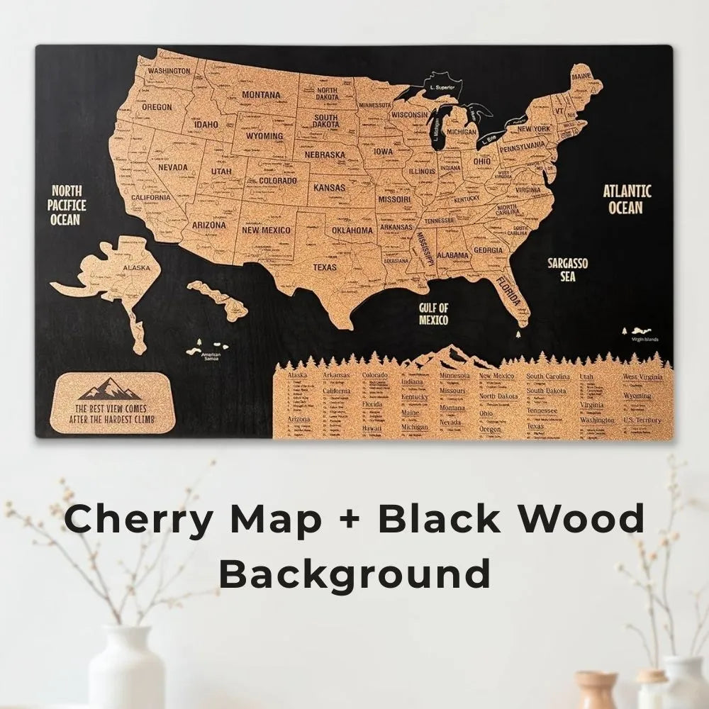 Custom National Parks Journey Map - Mountain Vista Base