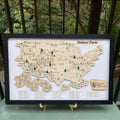Craftpilot.co Personalized US National Parks Adventure Map with Push Pins Black Frame